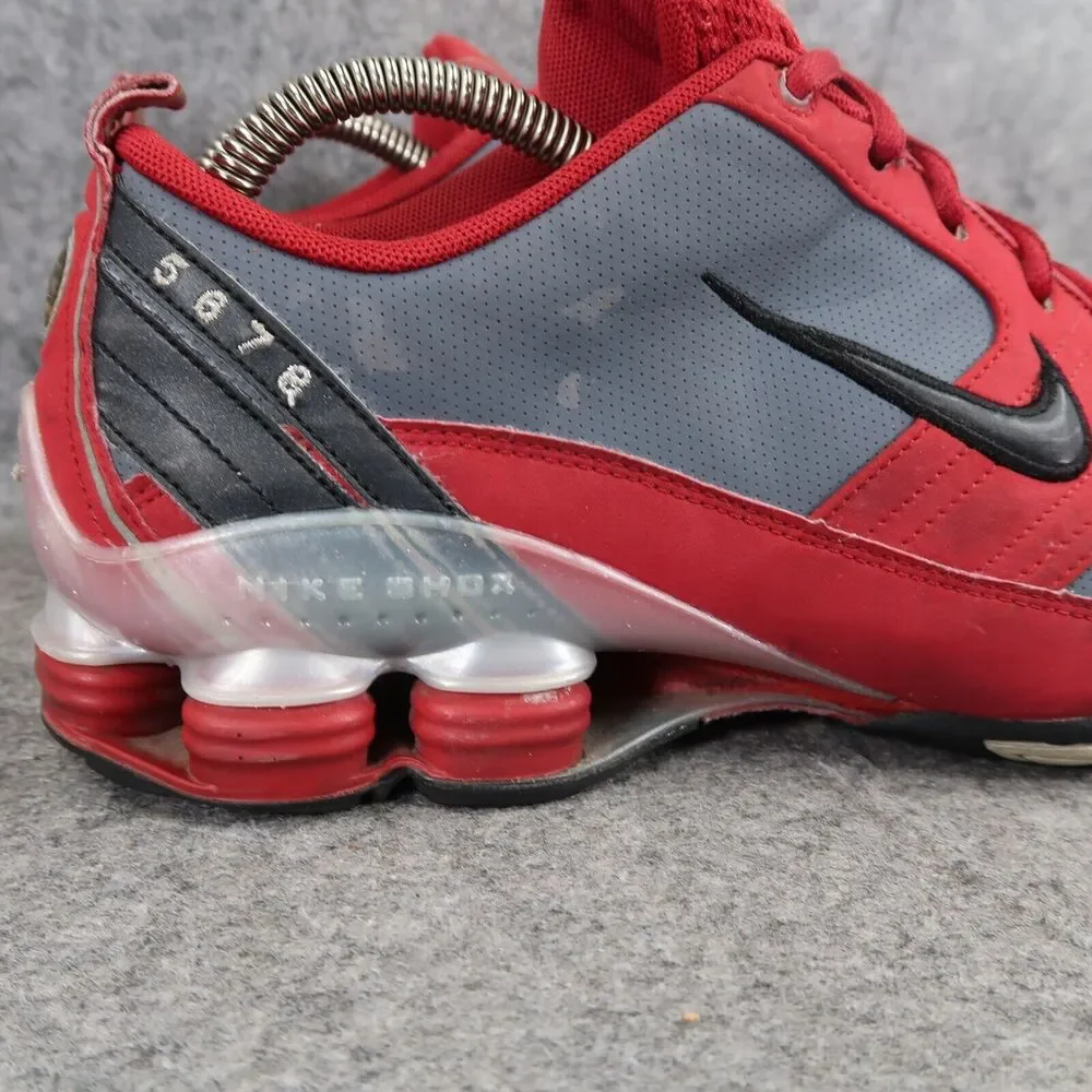 Nike Shoes Womens 8 Athletic Trainers Shox Sneakers Vintage Sport Red Grey Low
